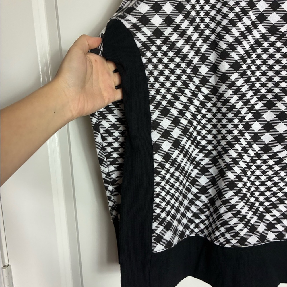 Live Well Black & White Plaid Lightweight Sweatshirt soft size XL - Picture 7 of 11